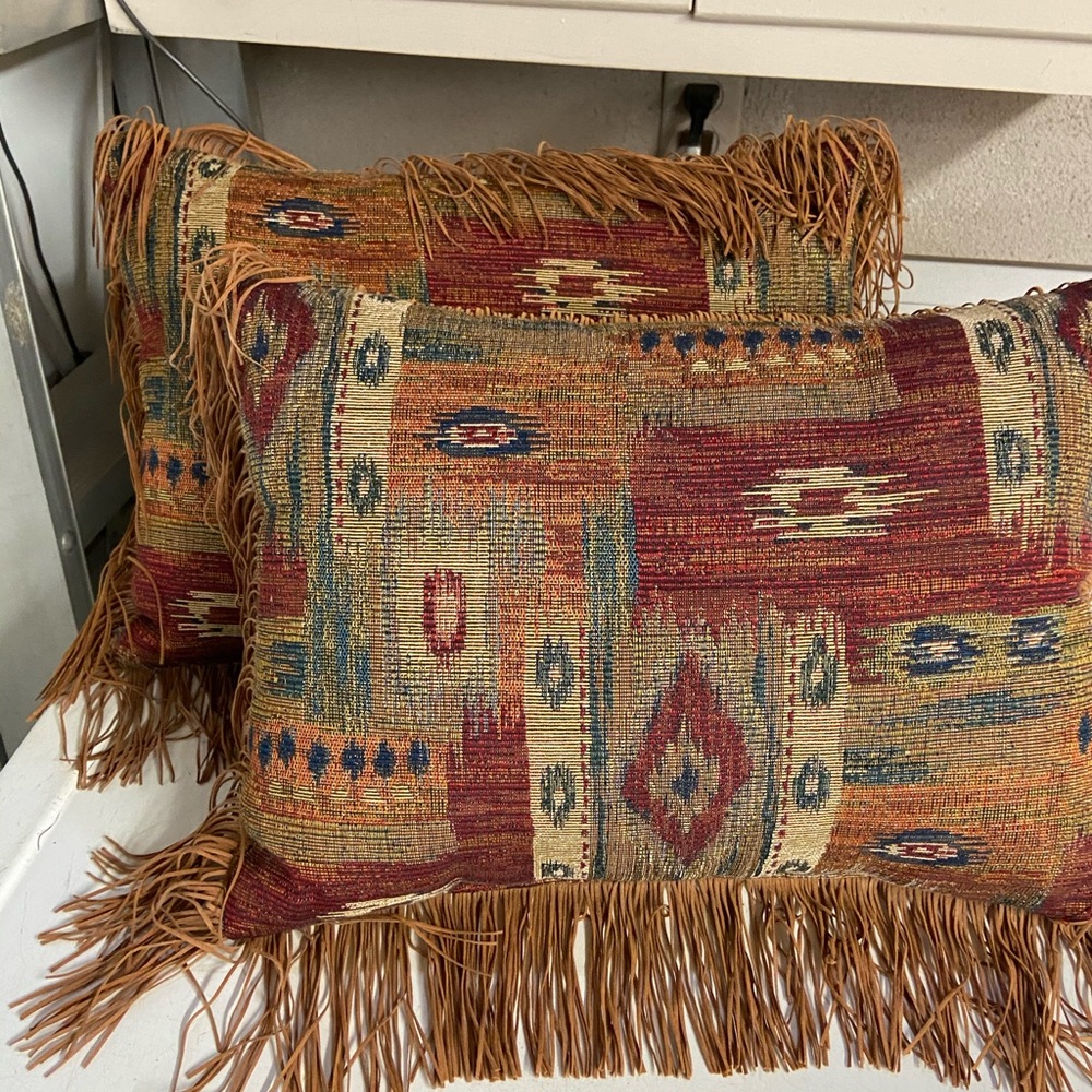 2 southwestern pillows